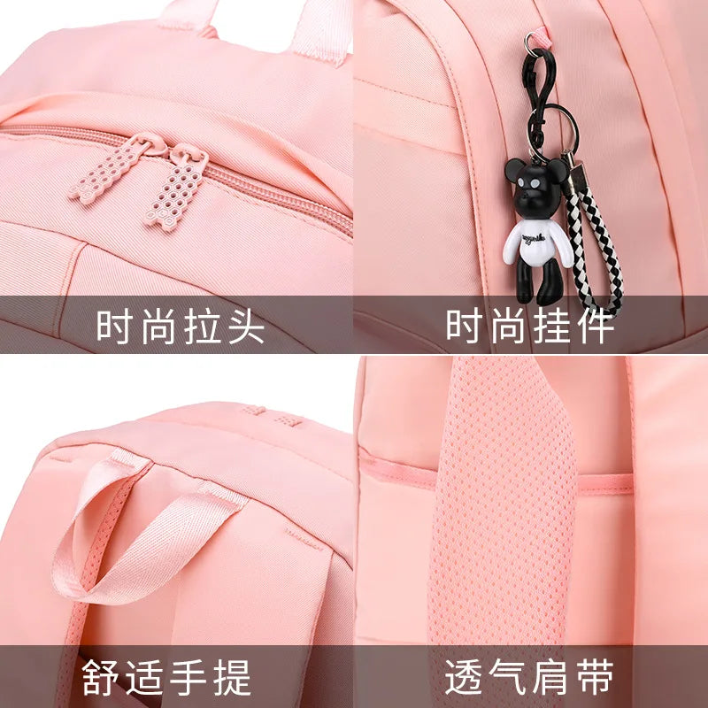 Kids School Backpack with Wheels Rolling Backpack for Girls Student Wheeled Backpack Trolley School Bag Travel Trolley Luggage