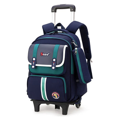 Kids Student Wheeled Backpack School Bags with wheels Rolling Backpack for boy Trolley Book Bag Travel Trolley backpack Luggage
