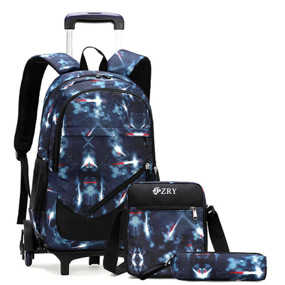Kids Student Wheeled Backpack School Bags with wheels Rolling Backpack for boy Trolley Book Bag Travel Trolley backpack Luggage