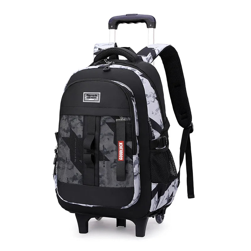 Kids Student Wheeled Backpack School Bags with wheels Rolling Backpack for boy Trolley Book Bag Travel Trolley backpack Luggage