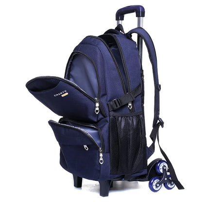 Kids Student Wheeled Backpack School Bags with wheels Rolling Backpack for boy Trolley Book Bag Travel Trolley backpack Luggage