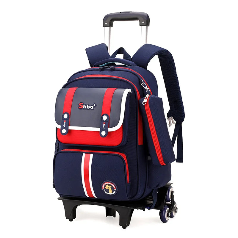 Kids Student Wheeled Backpack School Bags with wheels Rolling Backpack for boy Trolley Book Bag Travel Trolley backpack Luggage