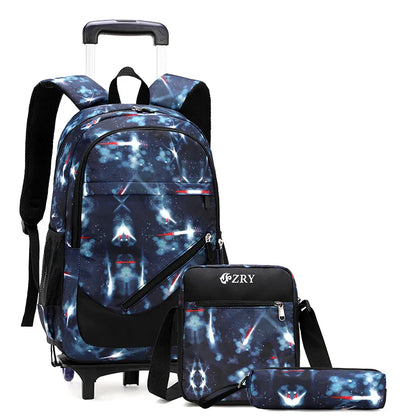 Kids Student Wheeled Backpack School Bags with wheels Rolling Backpack for boy Trolley Book Bag Travel Trolley backpack Luggage