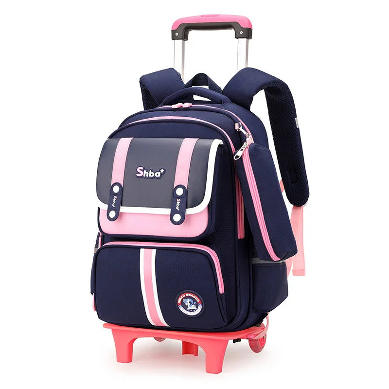 Kids Student Wheeled Backpack School Bags with wheels Rolling Backpack for boy Trolley Book Bag Travel Trolley backpack Luggage