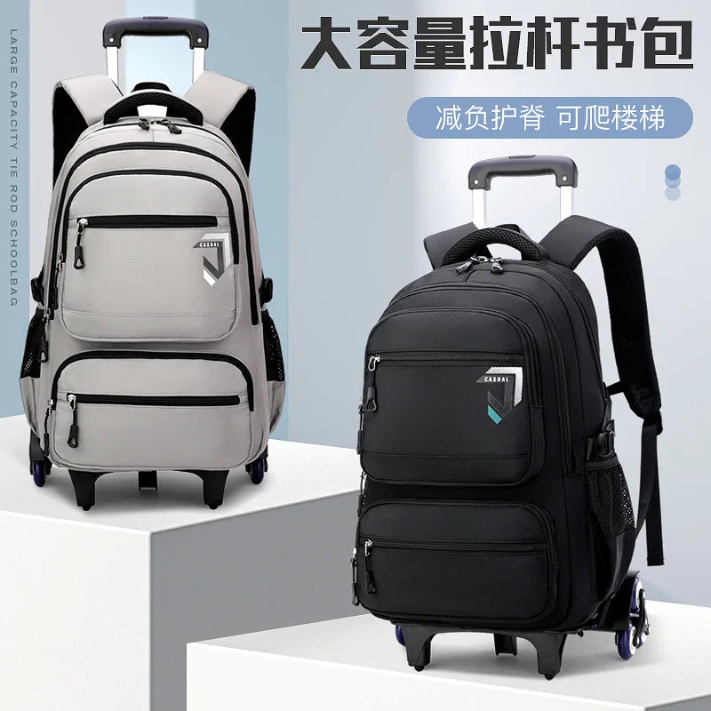 Kids Student Wheeled Backpack School Bags with wheels Rolling Backpack for boy Trolley Book Bag Travel Trolley backpack Luggage