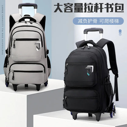 Kids Student Wheeled Backpack School Bags with wheels Rolling Backpack for boy Trolley Book Bag Travel Trolley backpack Luggage