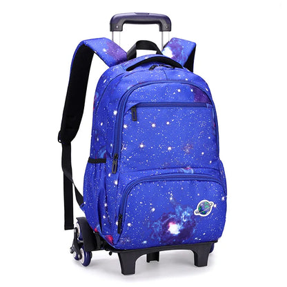 Kids Student Wheeled Backpack School Bags with wheels Rolling Backpack for boy Trolley Book Bag Travel Trolley backpack Luggage