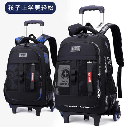 Kids Student Wheeled Backpack School Bags with wheels Rolling Backpack for boy Trolley Book Bag Travel Trolley backpack Luggage