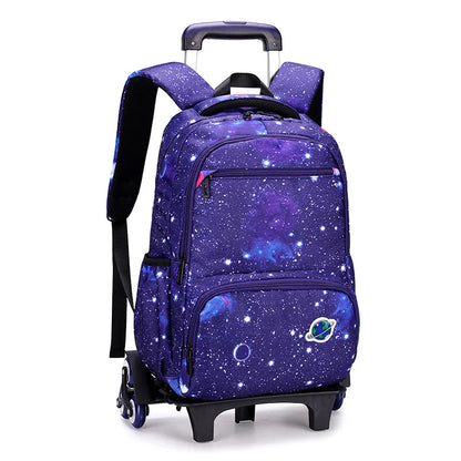 Kids Student Wheeled Backpack School Bags with wheels Rolling Backpack for boy Trolley Book Bag Travel Trolley backpack Luggage