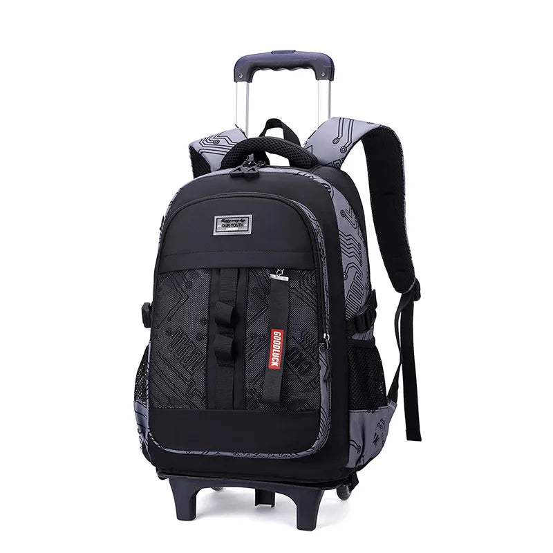 Kids Student Wheeled Backpack School Bags with wheels Rolling Backpack for boy Trolley Book Bag Travel Trolley backpack Luggage