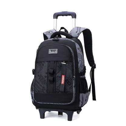 Kids Student Wheeled Backpack School Bags with wheels Rolling Backpack for boy Trolley Book Bag Travel Trolley backpack Luggage