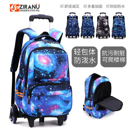 Kids Student Wheeled Backpack School Bags with wheels Rolling Backpack for boy Trolley Book Bag Travel Trolley backpack Luggage