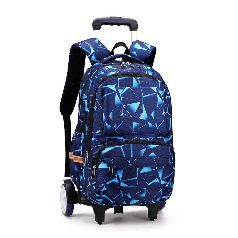 Kids Student Wheeled Backpack School Bags with wheels Rolling Backpack for boy Trolley Book Bag Travel Trolley backpack Luggage