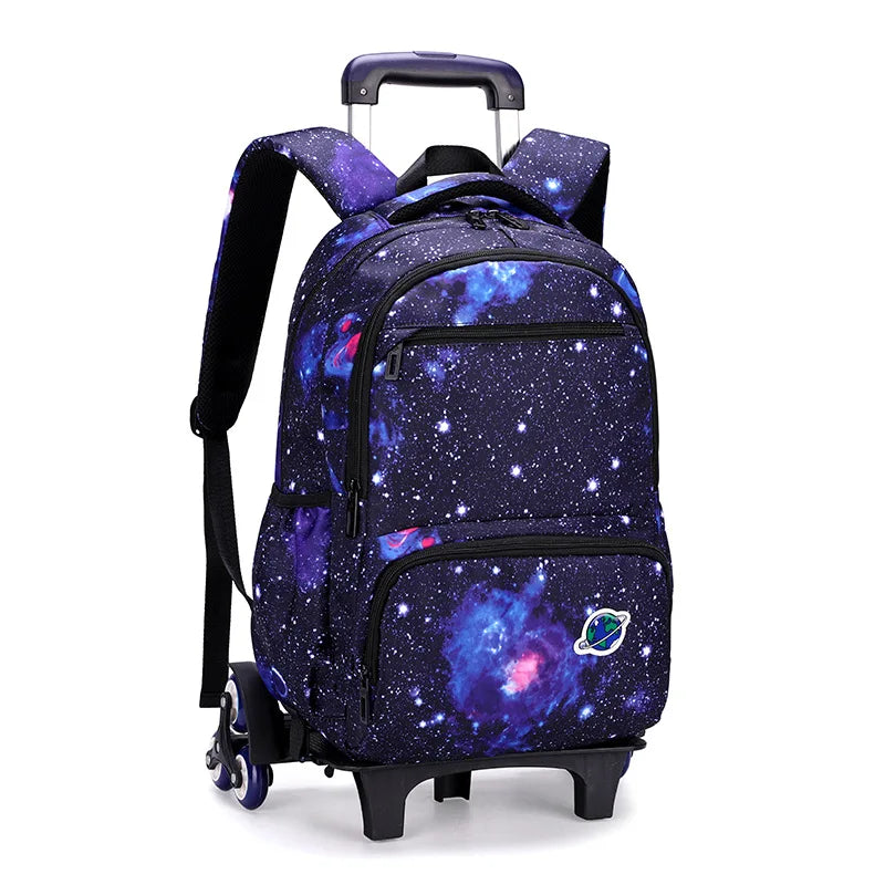 Kids Student Wheeled Backpack School Bags with wheels Rolling Backpack for boy Trolley Book Bag Travel Trolley backpack Luggage