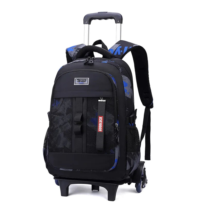 Kids Student Wheeled Backpack School Bags with wheels Rolling Backpack for boy Trolley Book Bag Travel Trolley backpack Luggage