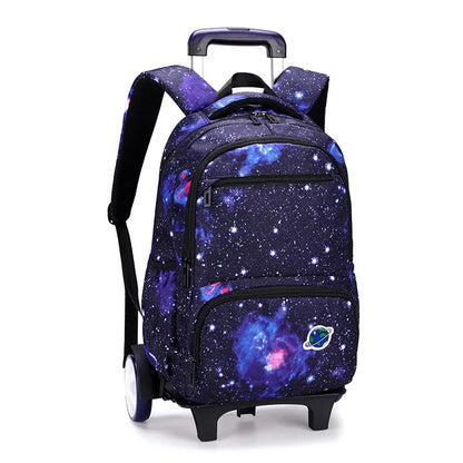 Kids Student Wheeled Backpack School Bags with wheels Rolling Backpack for boy Trolley Book Bag Travel Trolley backpack Luggage