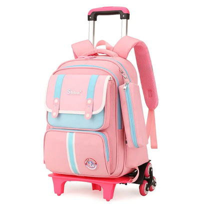 Kids Student Wheeled Backpack School Bags with wheels Rolling Backpack for boy Trolley Book Bag Travel Trolley backpack Luggage