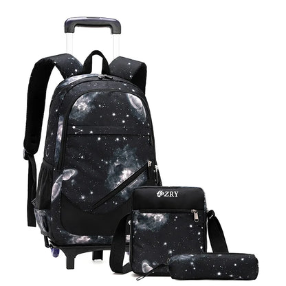 Kids Student Wheeled Backpack School Bags with wheels Rolling Backpack for boy Trolley Book Bag Travel Trolley backpack Luggage