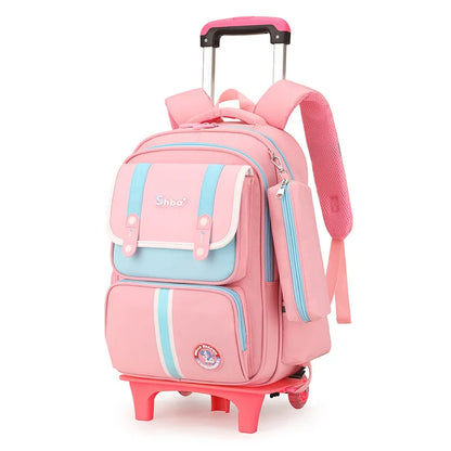 Kids Student Wheeled Backpack School Bags with wheels Rolling Backpack for boy Trolley Book Bag Travel Trolley backpack Luggage