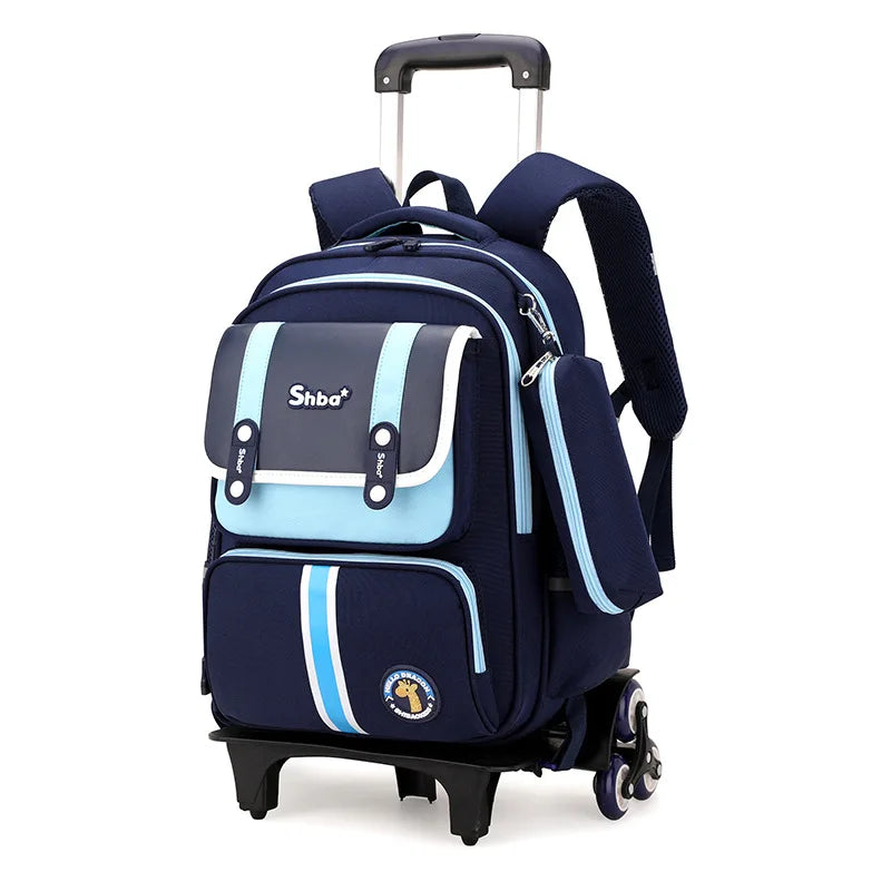 Kids Student Wheeled Backpack School Bags with wheels Rolling Backpack for boy Trolley Book Bag Travel Trolley backpack Luggage