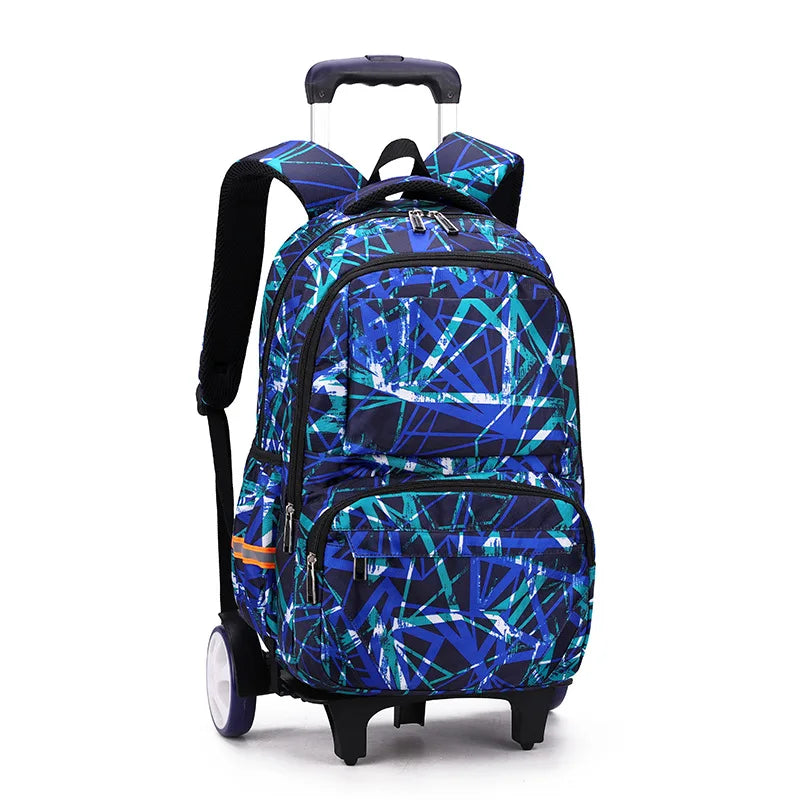 Kids Student Wheeled Backpack School Bags with wheels Rolling Backpack for boy Trolley Book Bag Travel Trolley backpack Luggage