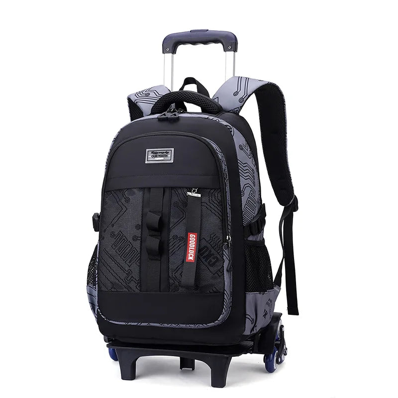 Kids Student Wheeled Backpack School Bags with wheels Rolling Backpack for boy Trolley Book Bag Travel Trolley backpack Luggage