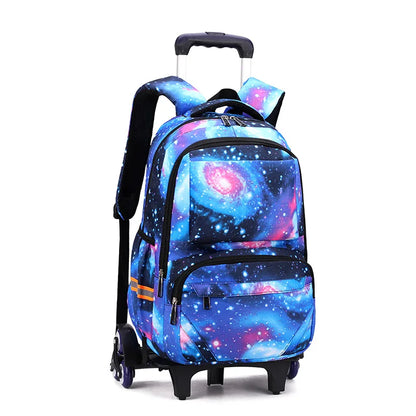 Kids Student Wheeled Backpack School Bags with wheels Rolling Backpack for boy Trolley Book Bag Travel Trolley backpack Luggage