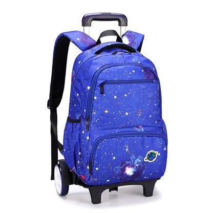 Kids Student Wheeled Backpack School Bags with wheels Rolling Backpack for boy Trolley Book Bag Travel Trolley backpack Luggage