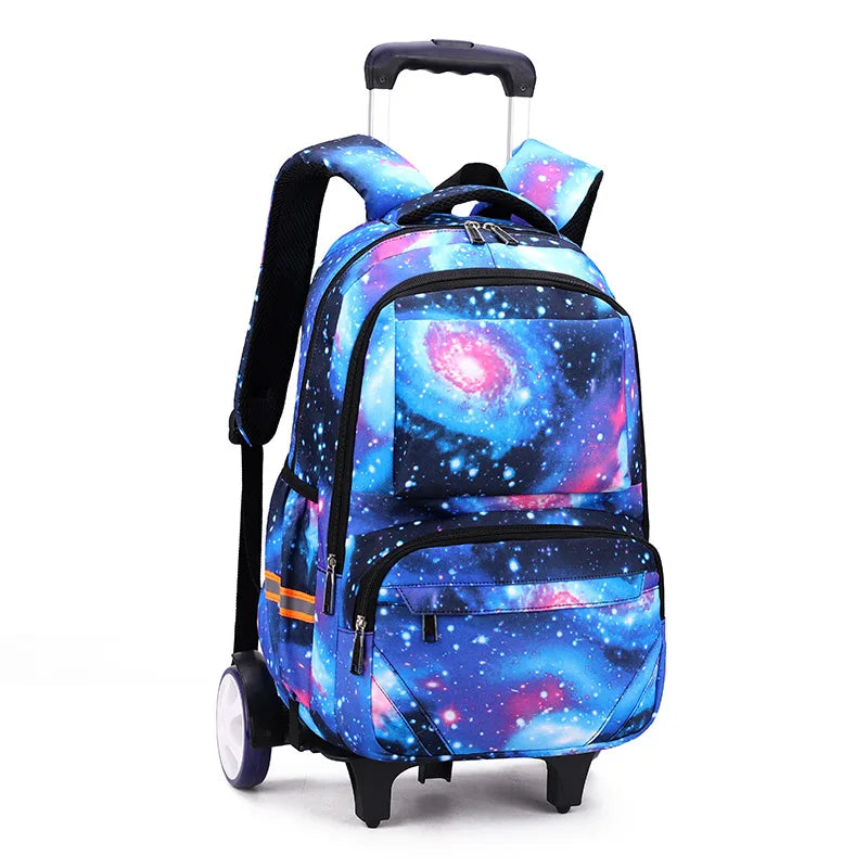 Kids Student Wheeled Backpack School Bags with wheels Rolling Backpack for boy Trolley Book Bag Travel Trolley backpack Luggage