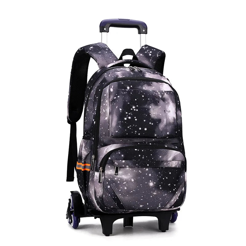 Kids Student Wheeled Backpack School Bags with wheels Rolling Backpack for boy Trolley Book Bag Travel Trolley backpack Luggage