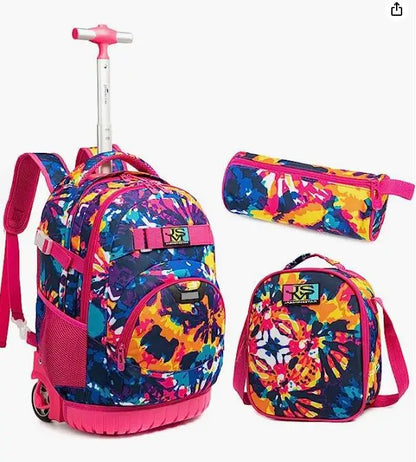 Kids Travel Trolley Bag wheels for teenagers School Trolley Backpack Sets For Boys Carry-on hand Rolling Luggage Suitcase Bags