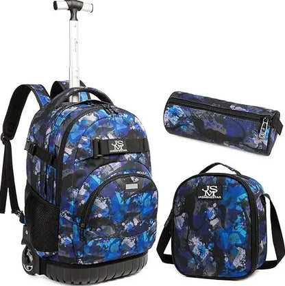 Kids Travel Trolley Bag wheels for teenagers School Trolley Backpack Sets For Boys Carry-on hand Rolling Luggage Suitcase Bags