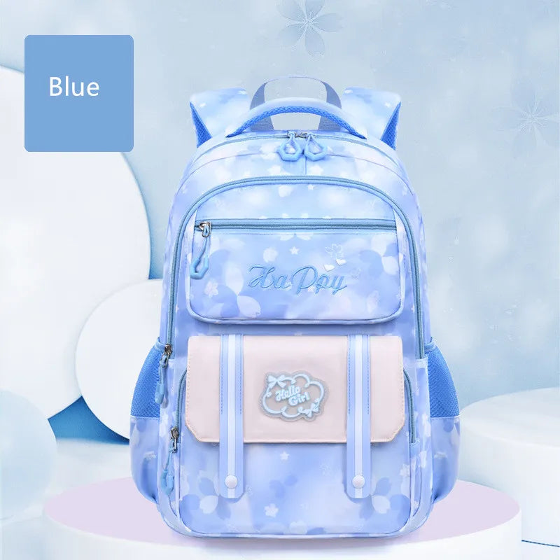 Kids school bags for girls cute purple backpack waterproof primary school backpack large capacity bookbag Elementary school bag