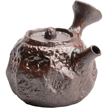 Kiln Change Ceramic Small Capacity Tea Set Teapot Clear Water Wood Fired Ceramic Small Teapot Pottery Fan Single Pot Infuser Bar