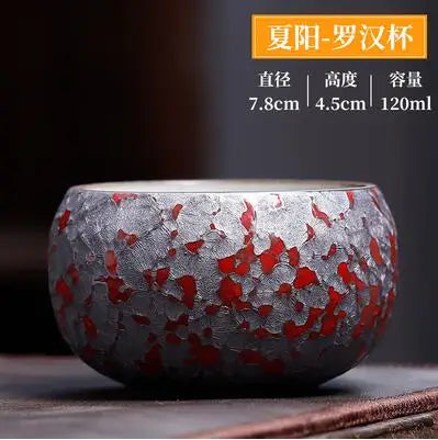 Kiln Change Ceramic Tea Cup, Retro Kungfu Tea Cup, Four Seasons Cup, Master Cup, Household Kungfu Tea Set, Single Cup