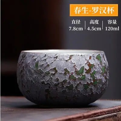 Kiln Change Ceramic Tea Cup, Retro Kungfu Tea Cup, Four Seasons Cup, Master Cup, Household Kungfu Tea Set, Single Cup