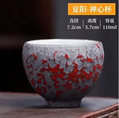 Kiln Change Ceramic Tea Cup, Retro Kungfu Tea Cup, Four Seasons Cup, Master Cup, Household Kungfu Tea Set, Single Cup