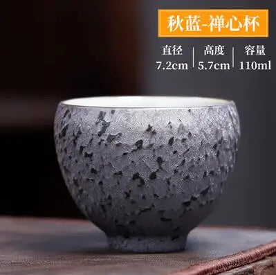 Kiln Change Ceramic Tea Cup, Retro Kungfu Tea Cup, Four Seasons Cup, Master Cup, Household Kungfu Tea Set, Single Cup