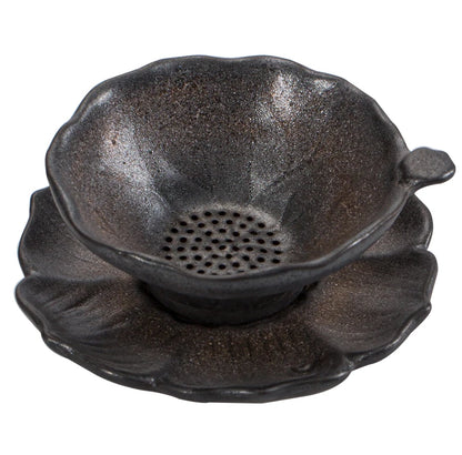 Kiln Change Gilding Ceramic Tea Filter, Japanese Retro Creative Tea Strainer, Tea Residue Leakage Screen, Ceremony Accessories