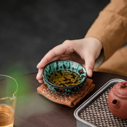 Kiln-turned Mythical Beast Tea Cup Dragon Tiger Master Cup Ceramic Tea Cup Jianzhan Chinese Tea Cup Kung Fu Tea Set Teacup