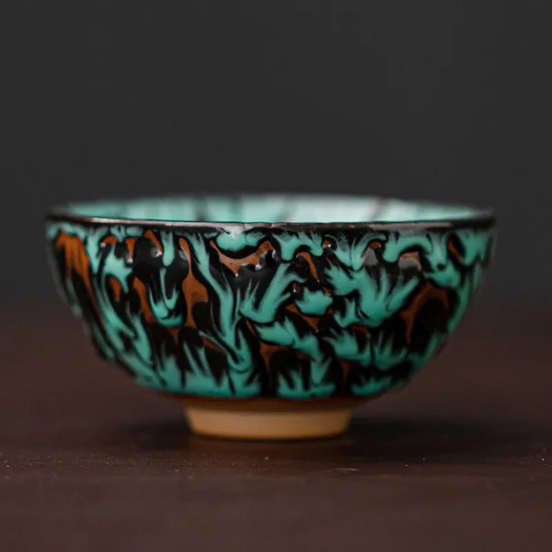 Kiln-turned Mythical Beast Tea Cup Dragon Tiger Master Cup Ceramic Tea Cup Jianzhan Chinese Tea Cup Kung Fu Tea Set Teacup