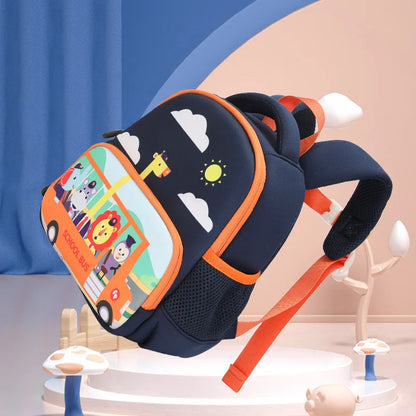 Kindergarten Boys School Bags Cartoon Schoolbus Kids Bag for Girls Backpacks Mochilas Para Pink Blue Schoolbag 1-3-6 Years