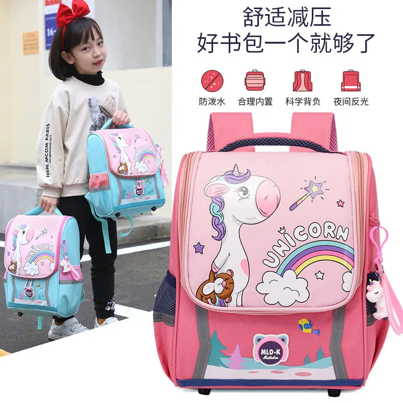 Kindergarten Boys School Bags Cute Cartoon Dinosaur Backpacks Girls 3-6 Years Old Fashion Large Capacity 1-3 Grade Light Weight
