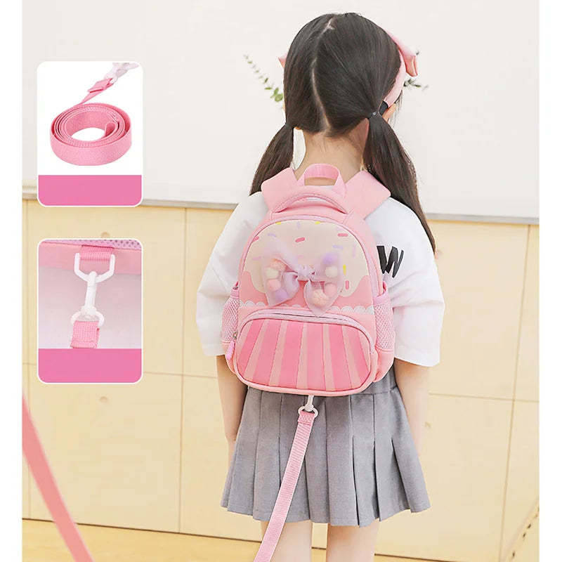 Kindergarten Children School Bags for Kids Cartoon Cute Candies Bowknot School Backpack Girls Kawaii Backpack Mochilas Escolares
