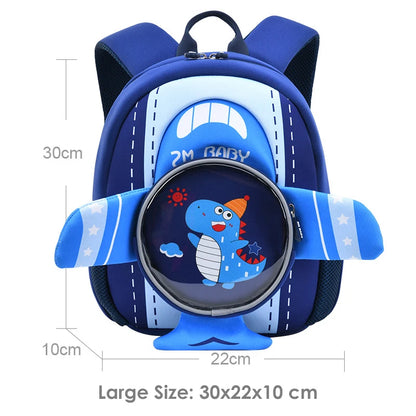 Kindergarten Girls School Bags 3D Cartoon Plane Cute Unicorn Kids Backpacks Boys Fashion Bookbag Kawaii Toddler Mochilas Para