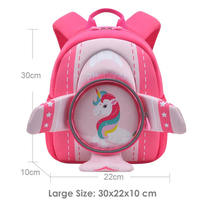 Kindergarten Girls School Bags 3D Cartoon Plane Cute Unicorn Kids Backpacks Boys Fashion Bookbag Kawaii Toddler Mochilas Para