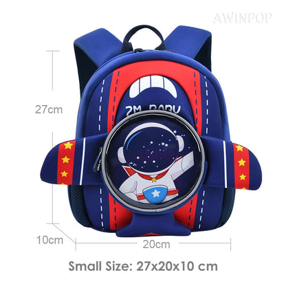 Kindergarten Girls School Bags 3D Cartoon Plane Cute Unicorn Kids Backpacks Boys Fashion Bookbag Kawaii Toddler Mochilas Para