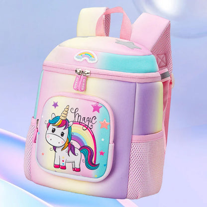 Kindergarten Girls School Bags Rainbow Horse Design Children's Schoolbag Primary School Backpack For Student Unicorn Travel Bags