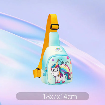 Kindergarten Girls School Bags Rainbow Horse Design Children's Schoolbag Primary School Backpack For Student Unicorn Travel Bags