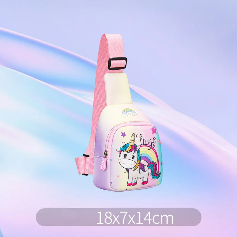 Kindergarten Girls School Bags Rainbow Horse Design Children's Schoolbag Primary School Backpack For Student Unicorn Travel Bags